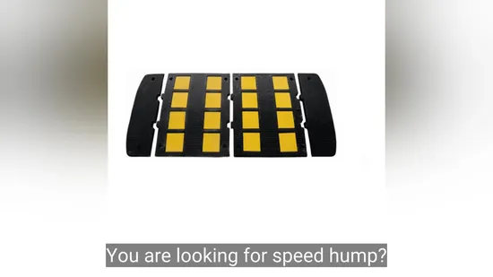 Weatherproof Reflective Visual Rubber Speed Hump Rubber Road Speed Breaker Traffic Safety Bump