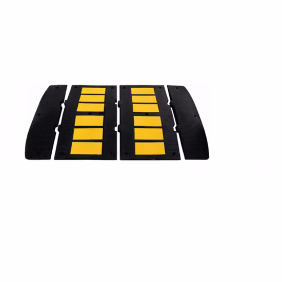 Weatherproof Reflective Visual Rubber Speed Hump Rubber Road Speed Breaker Traffic Safety Bump